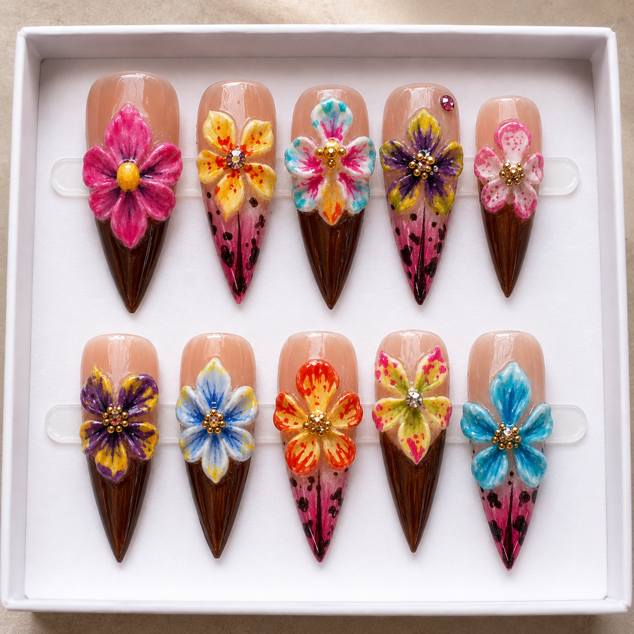 Summer Bunch Nails