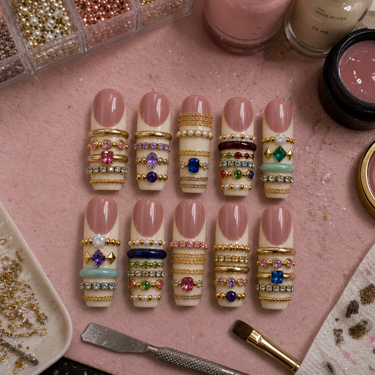 Blush Luxe Charm Nails ✨💎