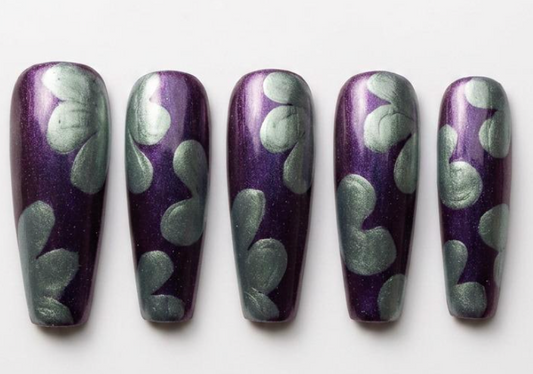 Midnight Aura Abstract Nails 💜🌙